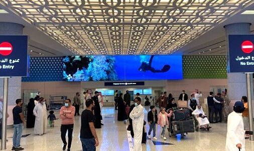 King Abdulaziz Int Airport train station LED Screens 2019-2021 (2) - Copy